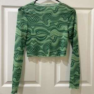 Mesh Long Sleeve Top